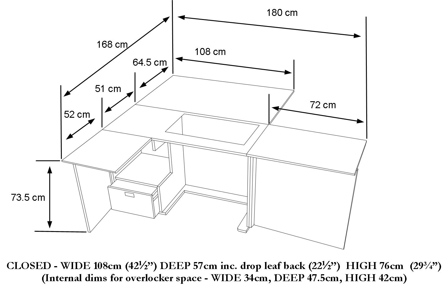 Horn Maxi Eclipse Sewing Cabinet